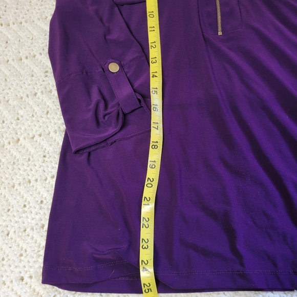 SoHo Apparel LTD Purple Top  XL - Picture 5 of 8